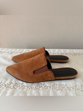 Jenni Kayne Brown Suede Mules Size 38